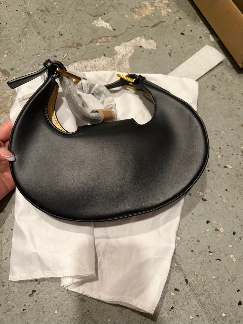 Inspired Collection Black Crescent Shoulder Bag - Sleek Women’s Handbag